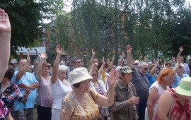 Митинг-протест в Солнечногорске