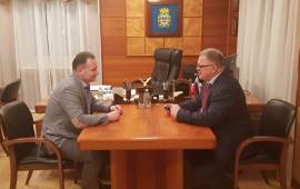 Александр Наумов провёл рабочую встречу с главой Ленинского городского округа Алексеем Спасским