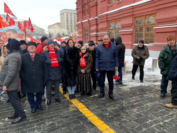 В Москве прошла торжественная акция, посвященная 143-й годовщине со Дня рождения И.В. Сталина