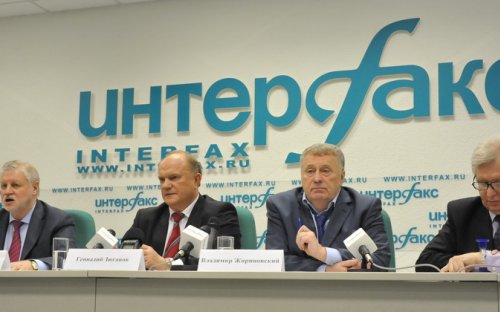 Г.А. Зюганов на дебатах с Мироновым и Жириновским: Для меня Россия – главная партия, смысл моей жизни и работы