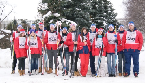 Команда Московского областного отделения КПРФ на Лыжне России – 2013
