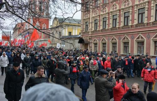 «Да здравствует Красная Армия!» Шествие и митинг в Москве