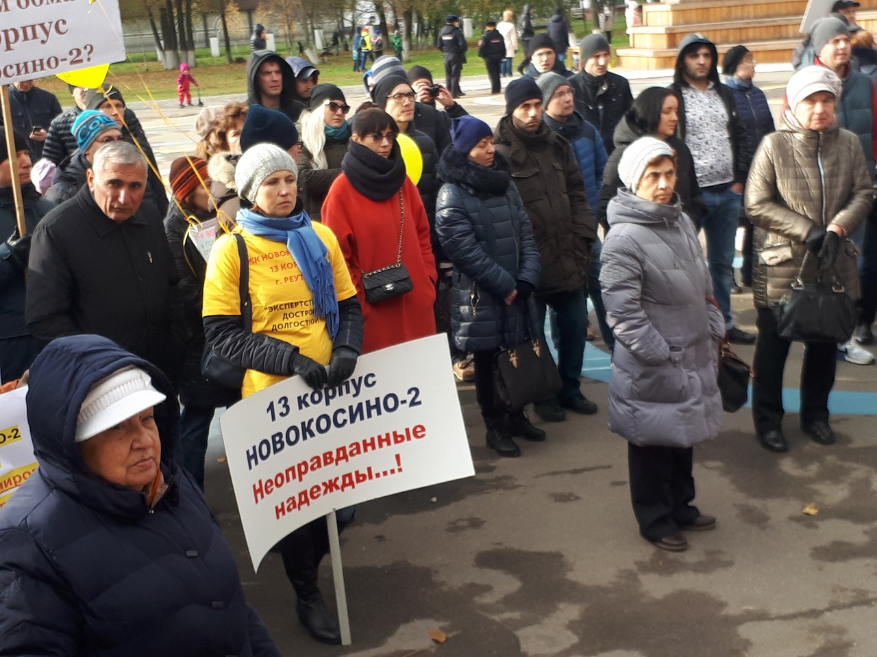 Митинг обманутых дольщиков Новокосино-2 в Реутове