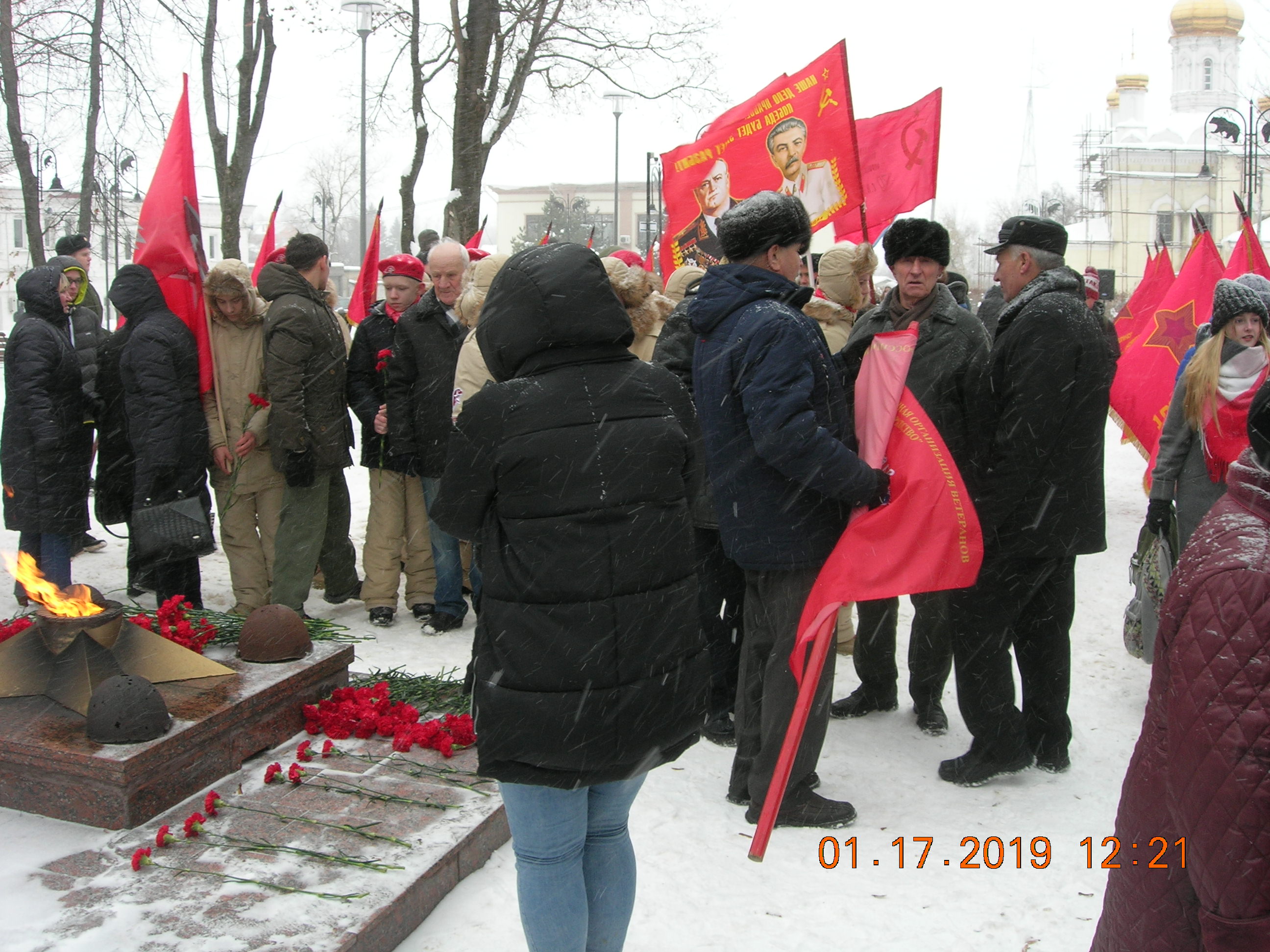 В Рузе на площади Партизан состоялся торжественный митинг