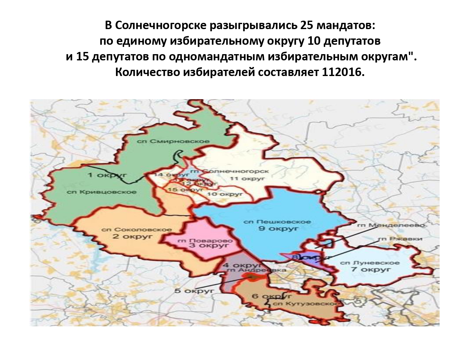 Выборы в Совет Депутатов г.о. Солнечногорск 14 апреля 2019 г.