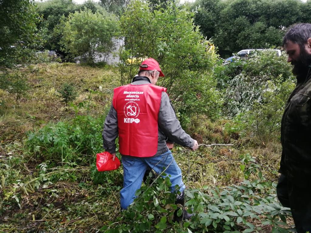 Пушкинские коммунисты приняли участие в субботнике