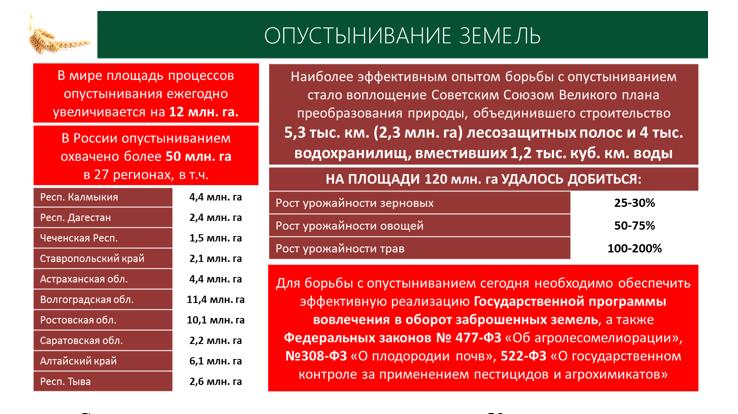 В.И.Кашин в рамках Золотой осени выступил с докладом о стратегических приоритетах в развитии мелиорации в России