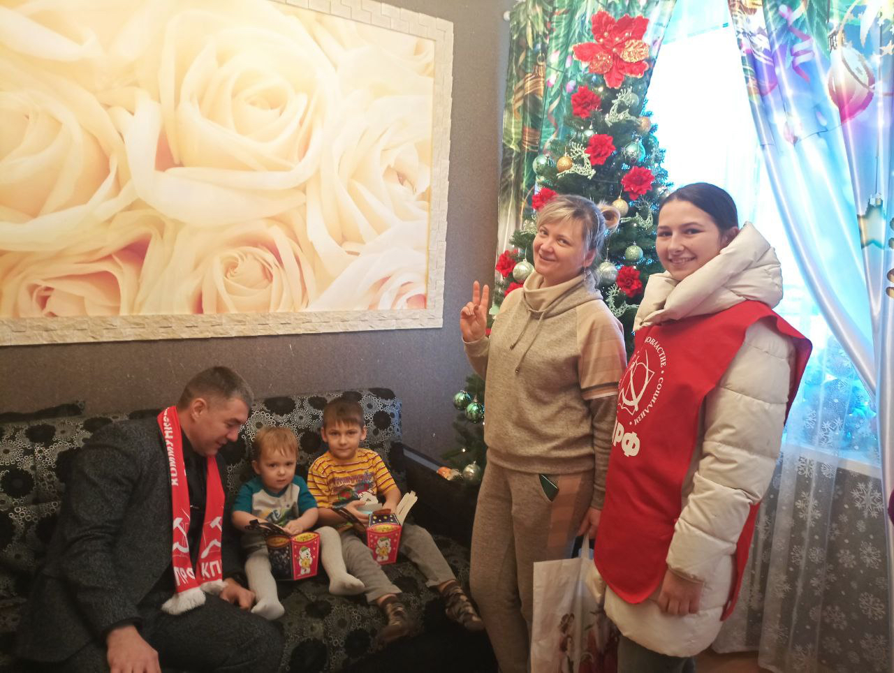 Вручение новогодних подарков в Домодедово