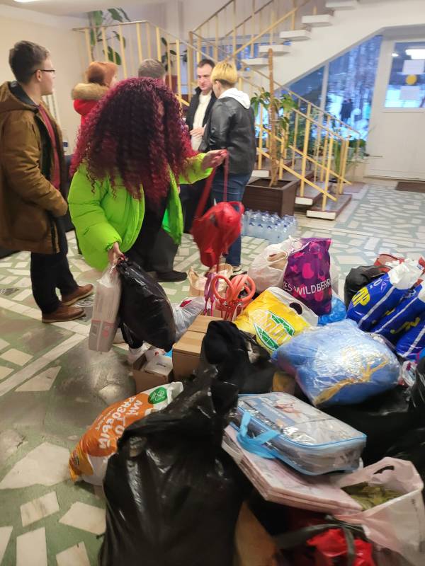 Гуманитарная помощь беженцам Донбасса из Подольска