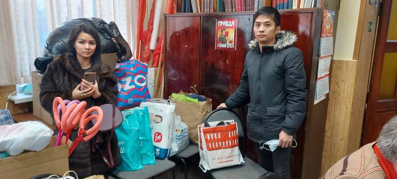 Гуманитарная помощь беженцам Донбасса из Подольска