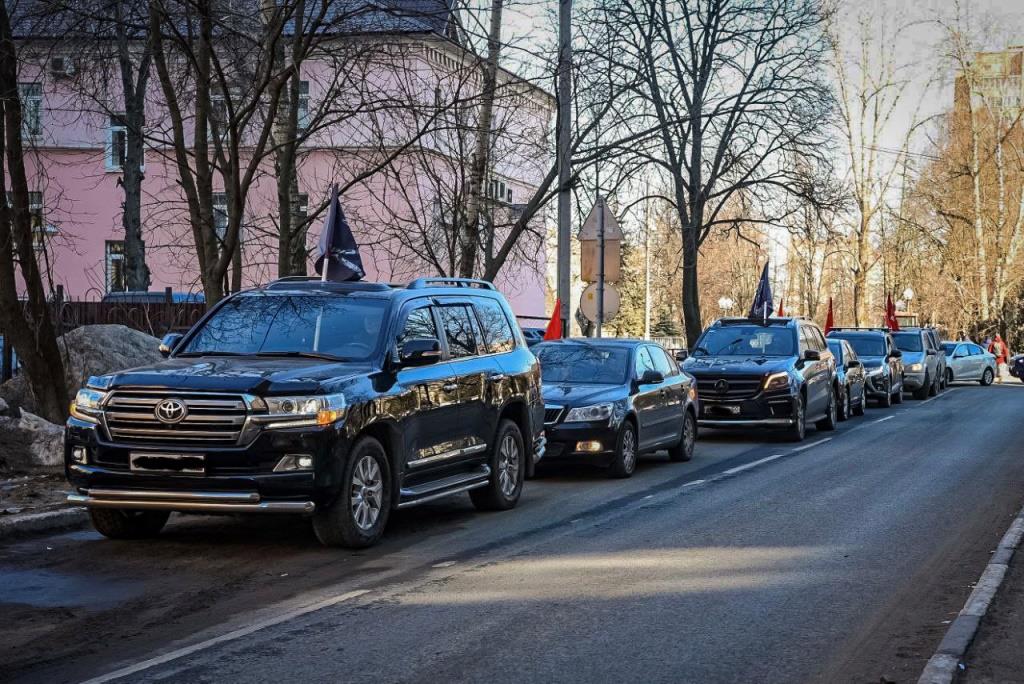 Патриотический красный автопробег «Zа Родину!» провели коммунисты Балашихинского ГК КПРФ