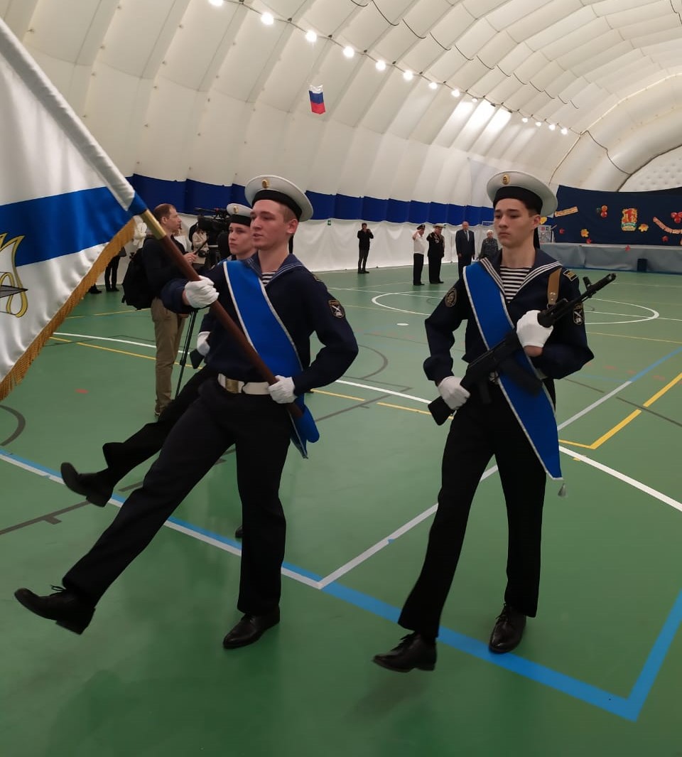 Линейка в кадетской школе в Пушкино
