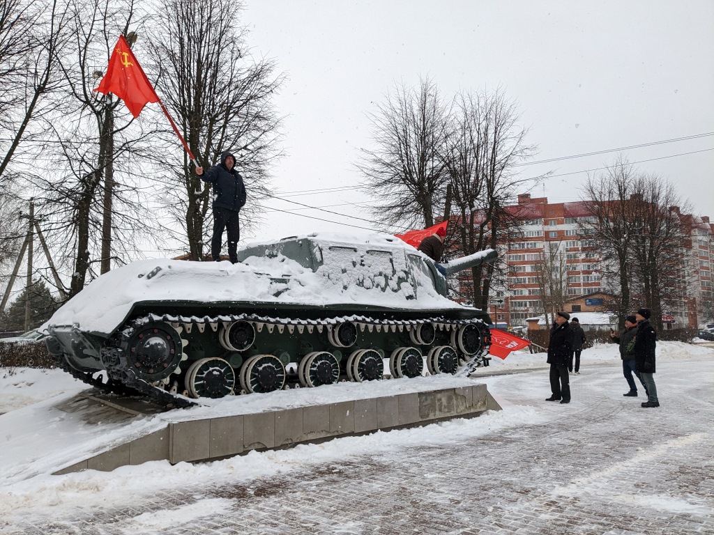 Автопробег Пушкинского ГК КПРФ к Дню Защитника Отечества