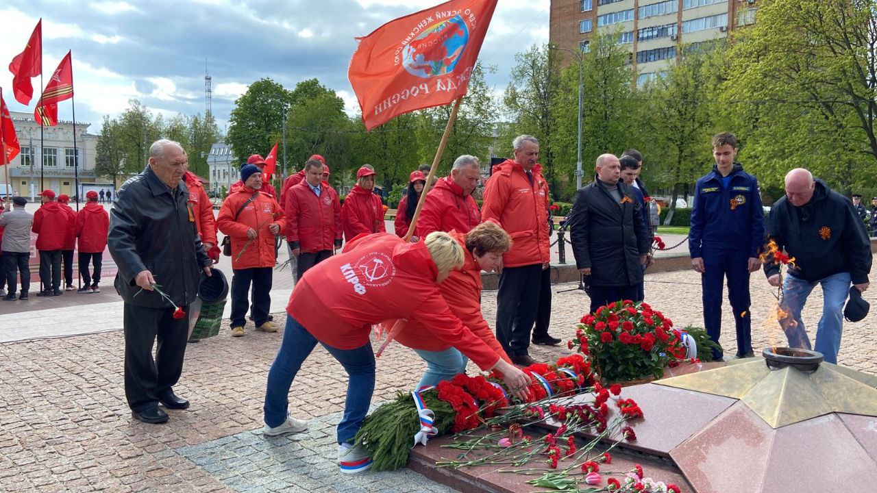 Коммунисты Подольского городского отделения КПРФ встретили участников автопробега «Наша Великая Родина»