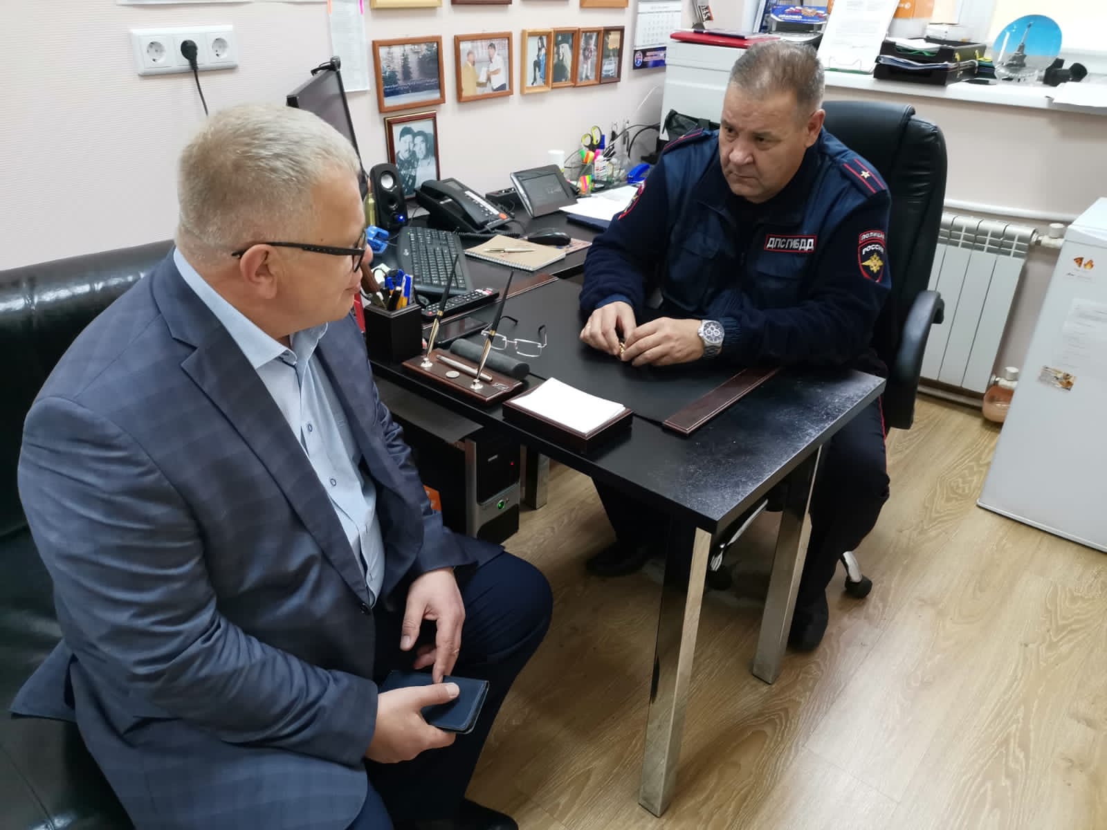 Руководитель фракции КПРФ в Московской областной Думе Александр Наумов посетил Отдел ГИБДД ОМВД по городскому округу Ступино