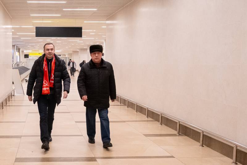 Кандидат в Президенты от КПРФ Николай Харитонов прибыл с рабочим визитом в Красноярск