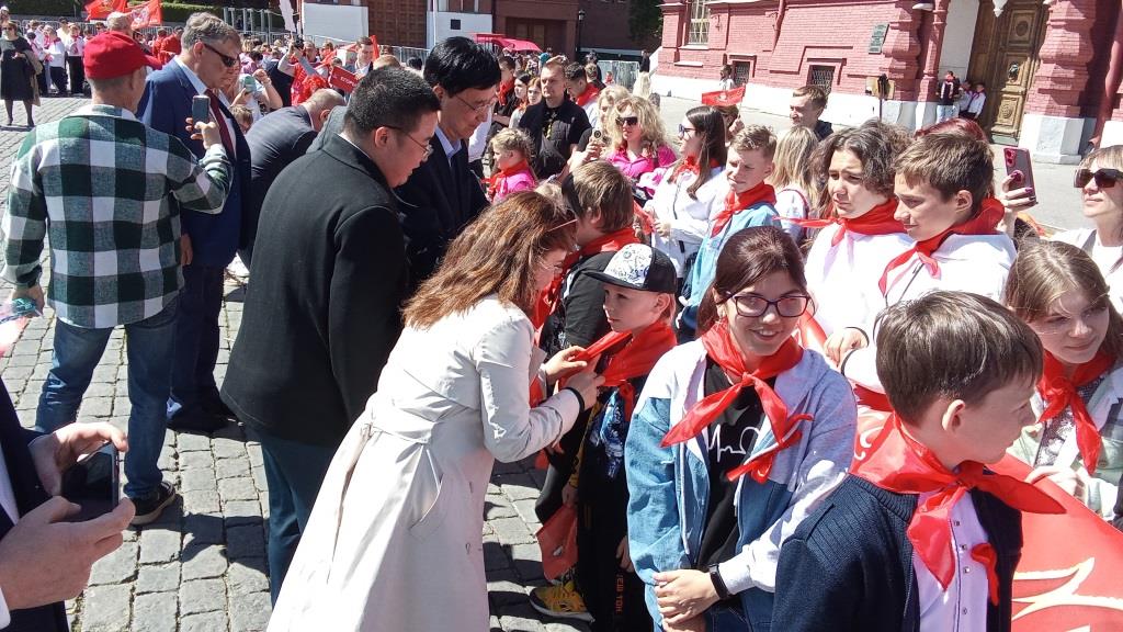 Ребята из Серпухова на всероссийской пионерской линейке в Москве