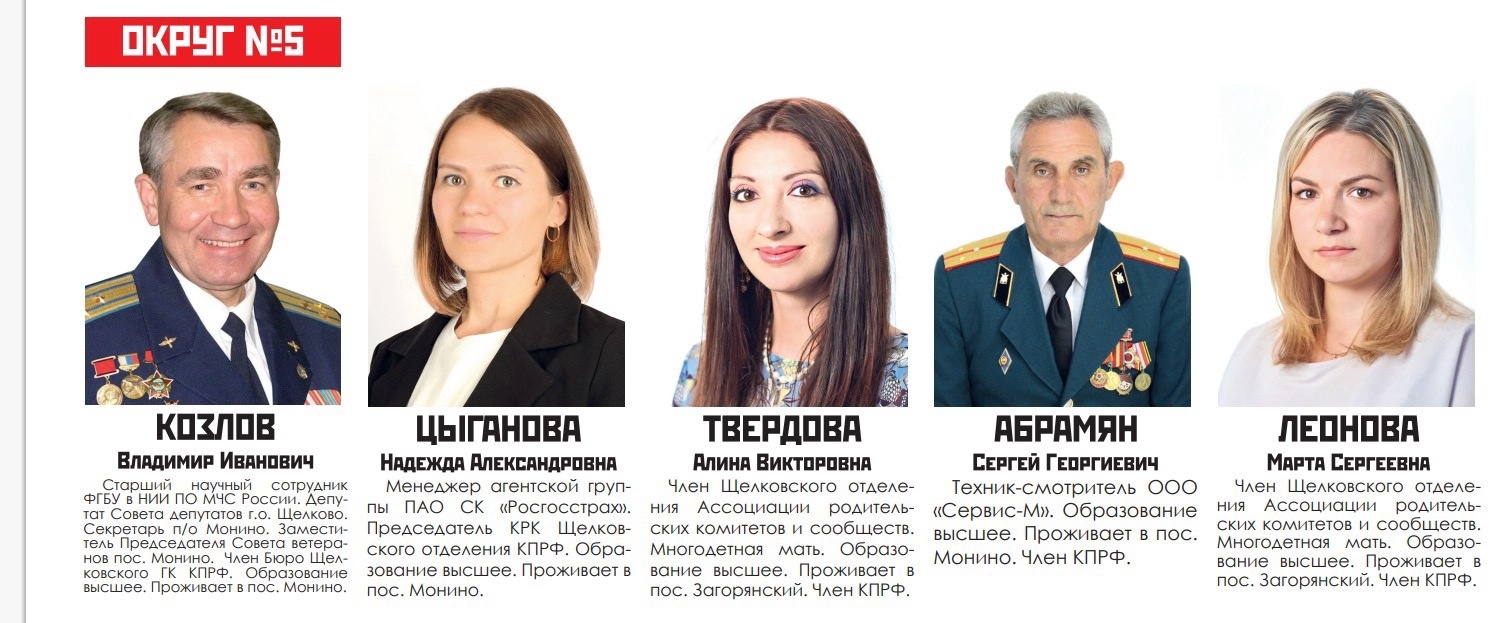 В Щёлково прошло выдвижение списка кандидатов в депутаты Совета депутатов города Щёлково