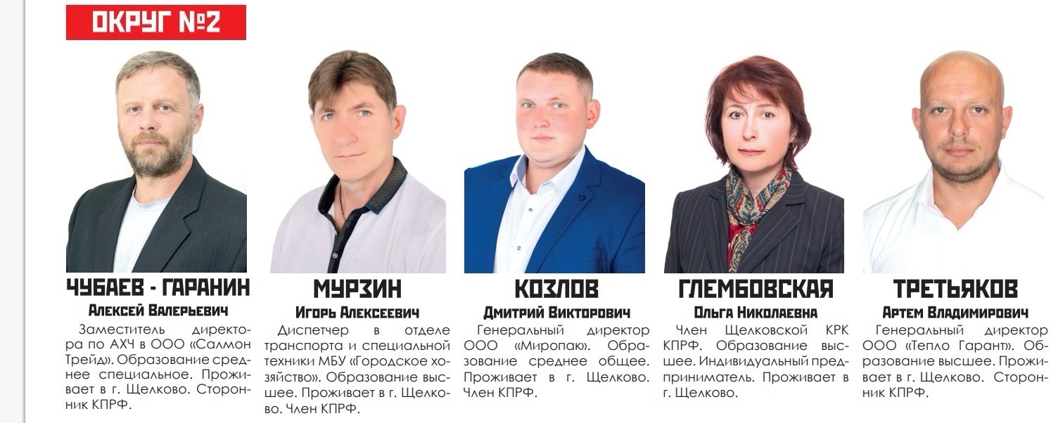 В Щёлково прошло выдвижение списка кандидатов в депутаты Совета депутатов города Щёлково
