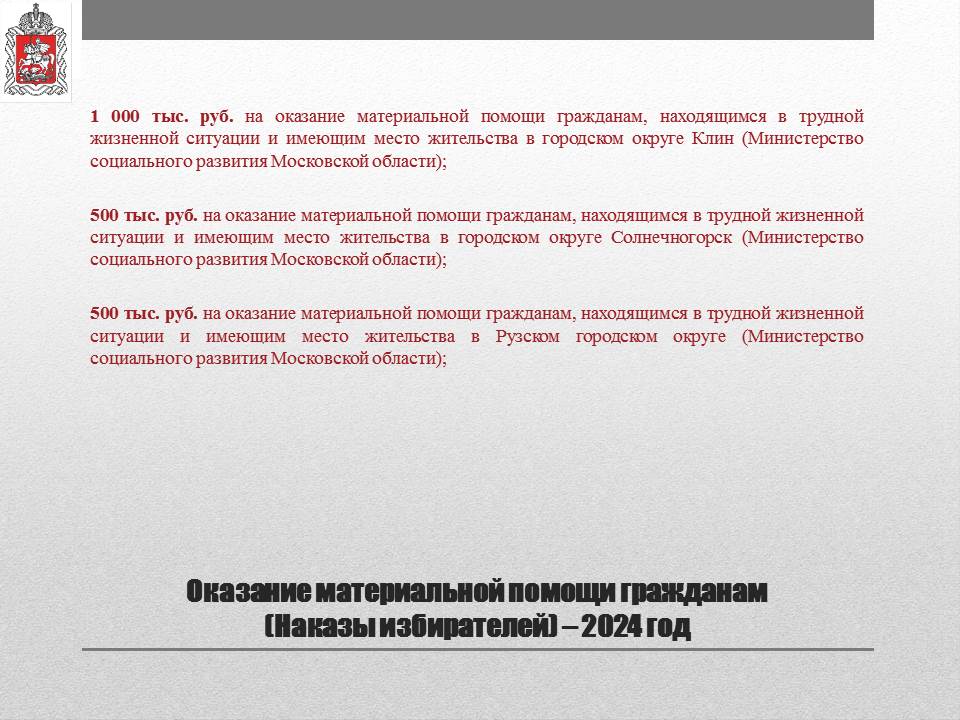 Отчет о деятельности заместителя Председателя Московской областной Думы К.Н. Черемисова на 2024 год