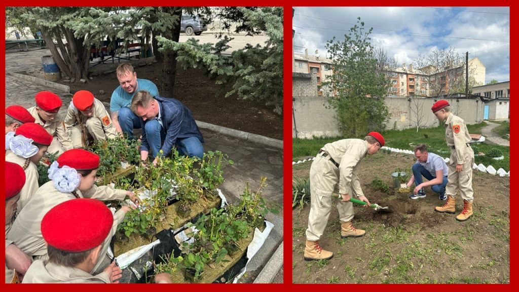 Подарки городу Комсомольское от ветеранов ВЛКСМ и советских офицеров