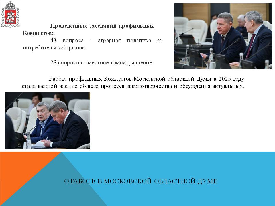 Отчет о деятельности заместителя Председателя Московской областной Думы Константина Черемисова за 2025 год