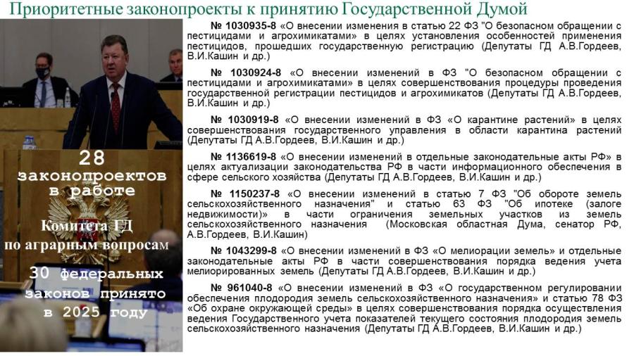 Доклад В.И. Кашина на заседании комитета по вопросу о Национальном докладе Россельхознадзора о карантинном фитосанитарном состоянии России