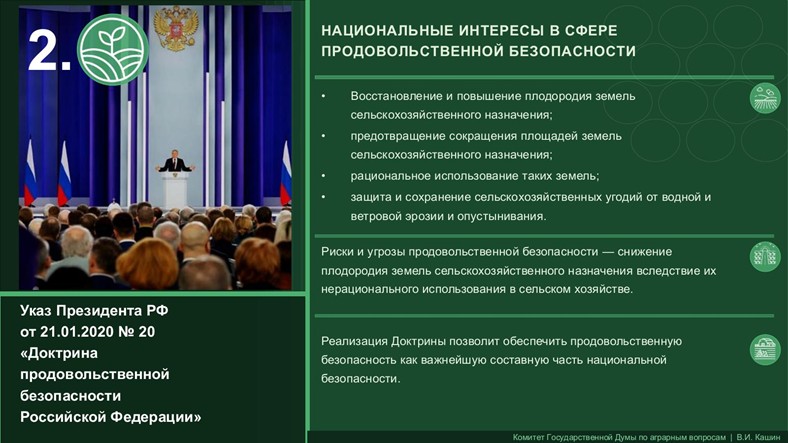 Сталинский план преобразования природы – стратегический ориентир развития АПК. Доклад В.И. Кашина на Совете законодателей РФ при Федеральном Собрании