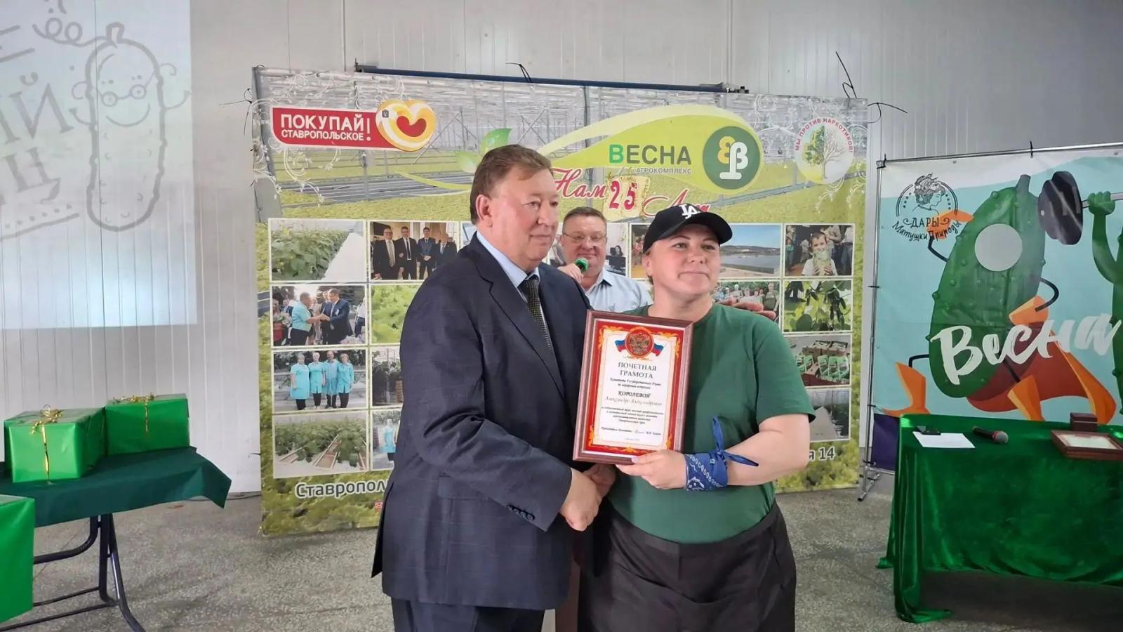 Владимир Кашин посетил тепличный комплекс «Весна» в Предгорном округе
