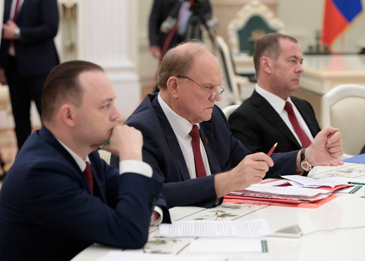 Г.А. Зюганов принял участие во встрече Владимира Путина с руководителями парламентских партий